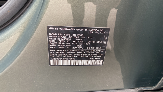 2024 Volkswagen Atlas 2.0T Peak Edition SE w/Technology