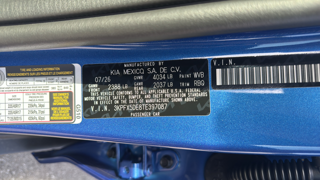 2026 Kia K4 EX