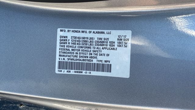 2018 Honda Odyssey EX