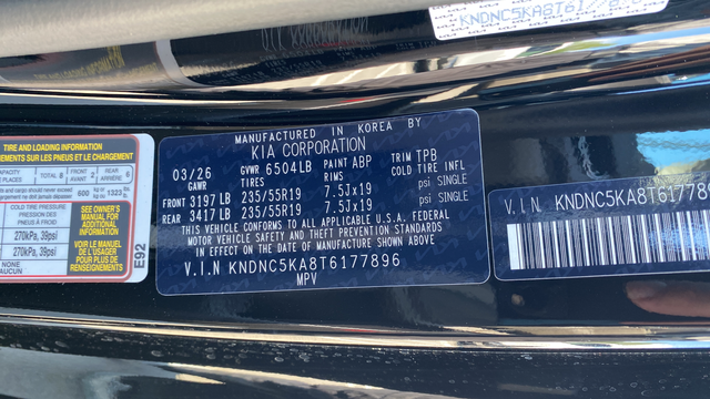 2026 Kia Carnival Hybrid EX