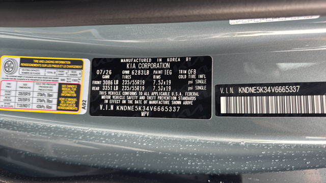 2027 Kia Carnival SX