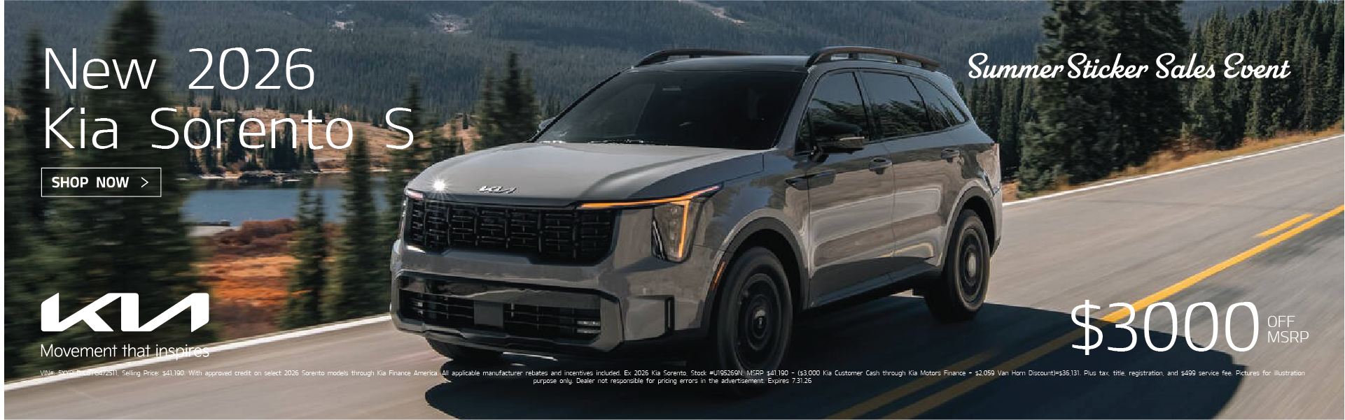 2026 Kia Sorento S